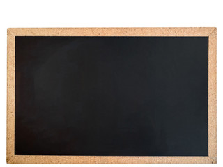 blackboard with wood frame isolated on white background