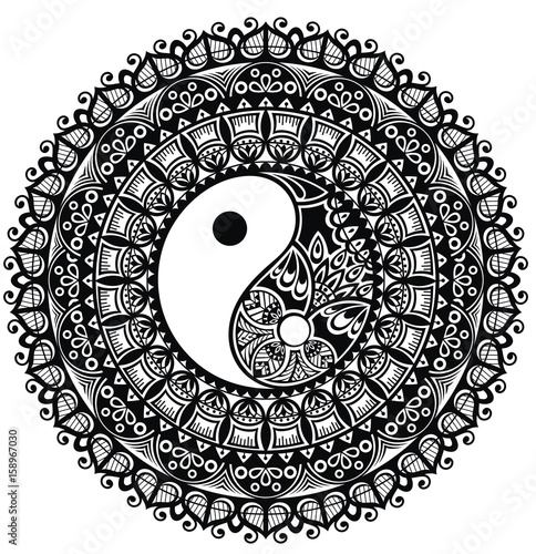 Download "Yin Yang. Mandala" Stock image and royalty-free vector ...
