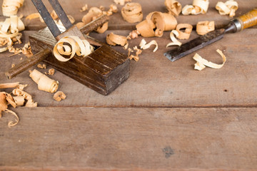 wood and carpenter tools