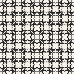 Abstract concept vector monochrome geometric pattern. Black and white minimal background. Creative illustration template. Seamless stylish texture. For wallpaper, surface, web design, textile, decor.