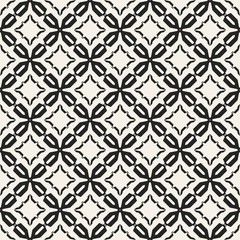 Abstract concept vector monochrome geometric pattern. Black and white minimal background. Creative illustration template. Seamless stylish texture. For wallpaper, surface, web design, textile, decor.