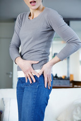 Woman with hip pain