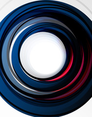 Swirl and circles, futuristic geometrical abstract background