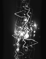 Neon lightning vector background