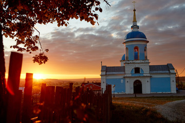Church at sunset
