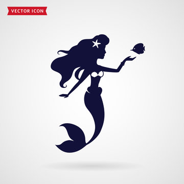 Mermaid vector design element.