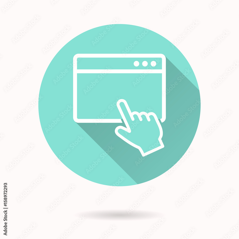 Poster browser vector icon.