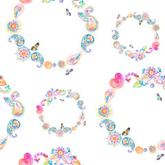 Watercolor Pezley Textiles Hand painted