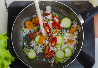 Griled vegetable. Kitchen plate. Healty life 