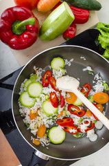Griled vegetable. Kitchen plate. Healty life 