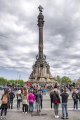 Fototapeta na wymiar Columbus monument in Barcelona, Spain