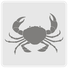 monochrome icon with crab for your design