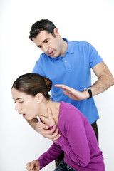 First aid techniques In case of choking, give the victim a maximum of five back slaps to try and dislodge the article from the airway