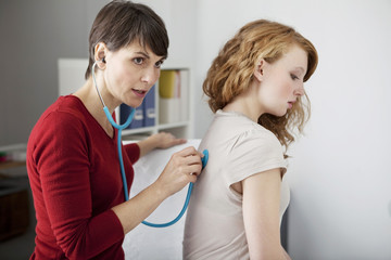 Obraz premium Auscultation, woman