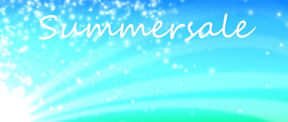 Naklejka premium Summer sale Blue Banner
