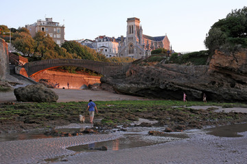 low tide at biarritz
