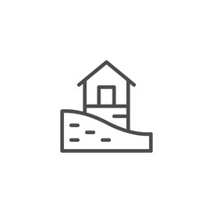 Landscape design line icon