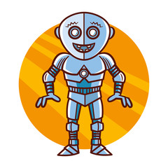 Cartoon Character funny Robot Sticker