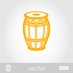 Drum outline icon. Summer. Vacation