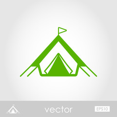 Tent outline icon. Summer. Vacation