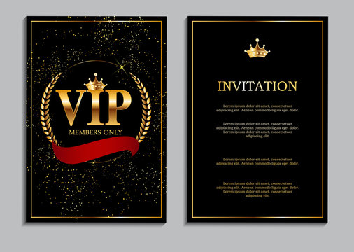 Abstract Luxury VIP Members Only Invitation Background Vector Il