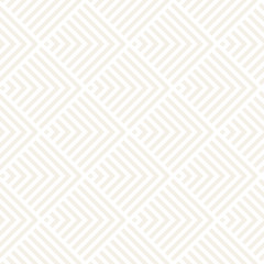 Stylish Lines Maze Lattice. Ethnic Monochrome Texture. Abstract Geometric Background. Vector Seamless Subtle Pattern...