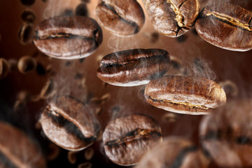 coffee grains macro photo 