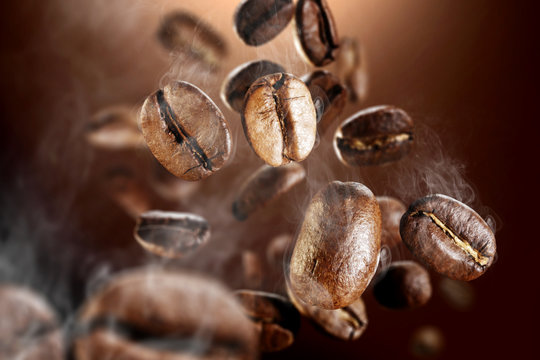 coffee grains macro photo © magdal3na