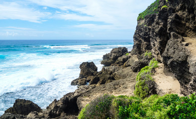 Rock and ocean view near Ponta do Ouro