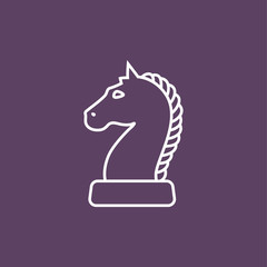Chess Knight simple icon