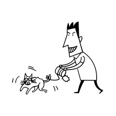 Animal Abuse by Human Illustration