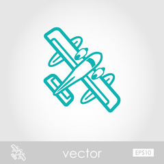 Hydroplane outline icon. Summer. Vacation