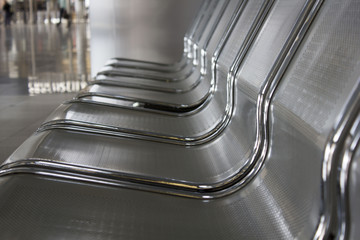 the chairs at the airport