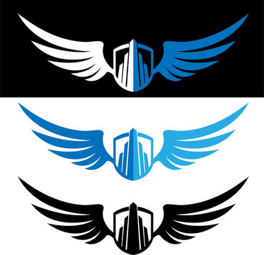 Angel tower logo design