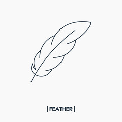 Feather outline icon