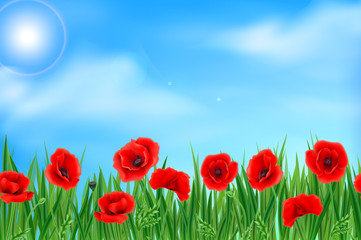 Greeting card with Alstroemeria can be used as invitation card for wedding, birthday and other holiday and summer background. Vector illustration.