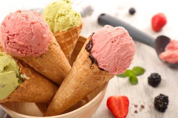 ice cream in cone