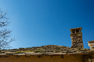 Stone roof and chimney