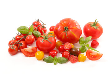 Fototapeta na wymiar tomato and basil