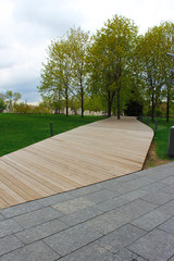 Wooden covering in the park