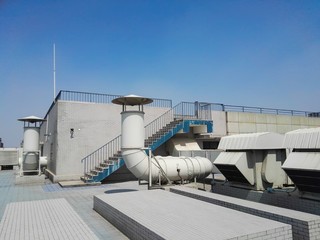 Ventilation duct on building roof