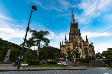Cathedral of St. Peter of Alcantara in Petropolis City in Brazil - obrazy, fototapety, plakaty