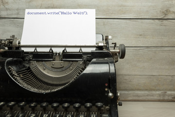 alte schreibmaschine - javascript