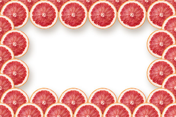 fresh grapefruit slices frame