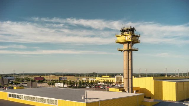 Time lapse over Sturup Airport in Sweden