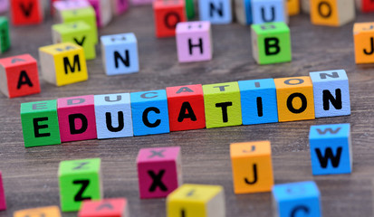 Education word on table