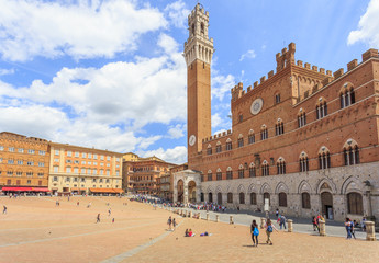 Palazzo Publico and Torre del Mangia, Piazza del Campo in Siena