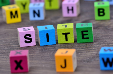 Site word on table