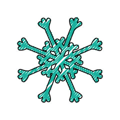 Snowflake winter symbol icon vector illustration graphic design