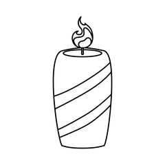 Decorative candle isolated icon vector illustration graphic design